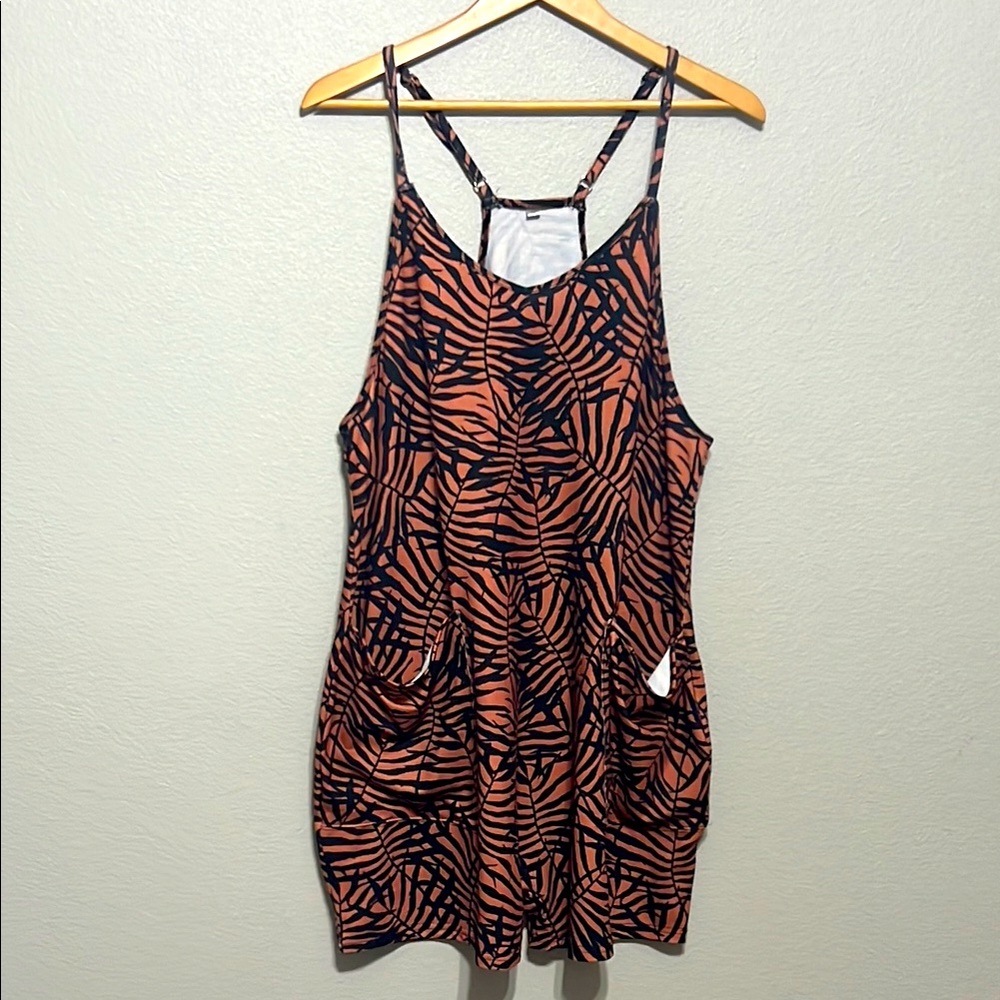Trendy Black and Brown Patterned‎ Romper
